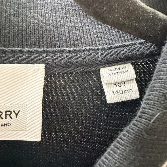 Burberry Kids Polo with Black and Tan Plaid - Picture 4 of 5